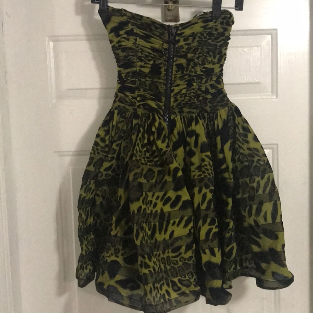 Black and green dress